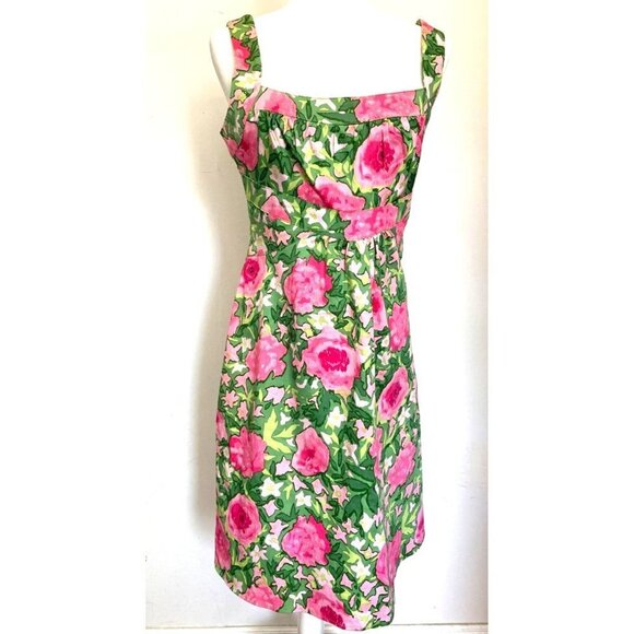 London Times Dresses & Skirts - London Times Pink Green Floral Sleeveless Dress